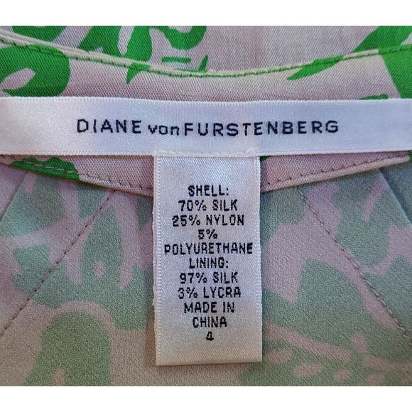 Diane Von Furstenberg Silk Nylon Skirt Womens size 4 Straight Pencil Stretch - Picture 8 of 11